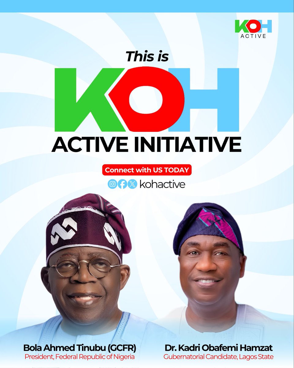 This is KOH Active Initiative — Dr. Kadri Obafemi Hamzat with President Bola Ahmed Tinubu